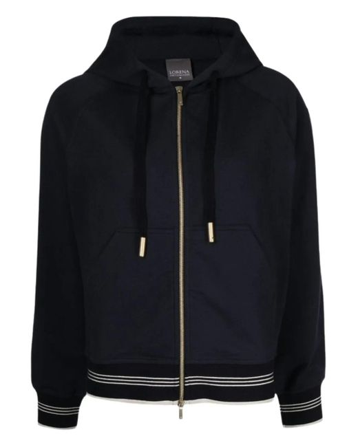 Sudadera con capucha y cremallera Lorena Antoniazzi de color Black