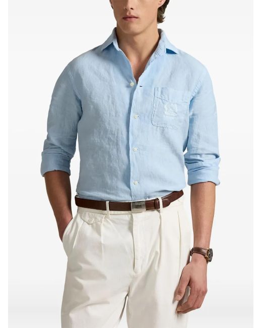 Polo Ralph Lauren Blue X Wimbeldon Button-Up Shirt for men
