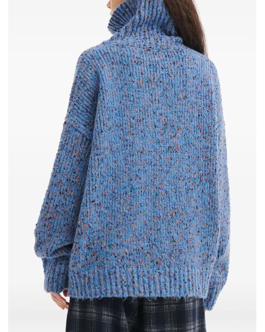 B+ AB Blue Button Collar Sweater