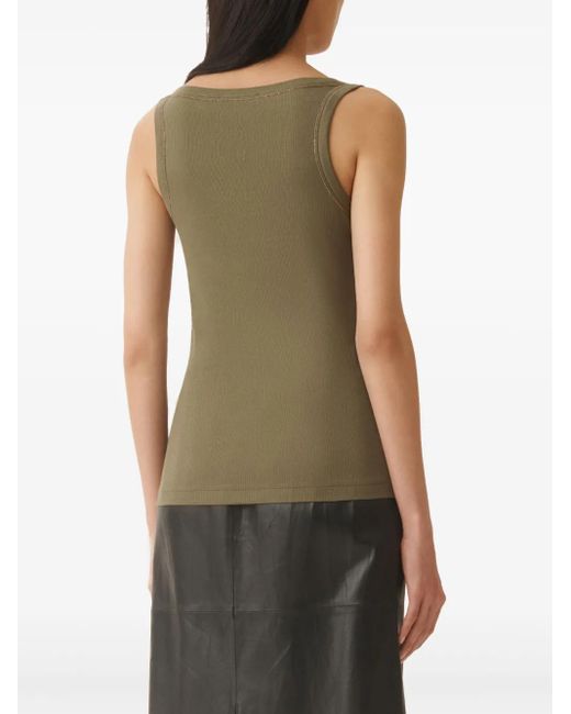 Fabiana Filippi ビーズディテール タンクトップ Green