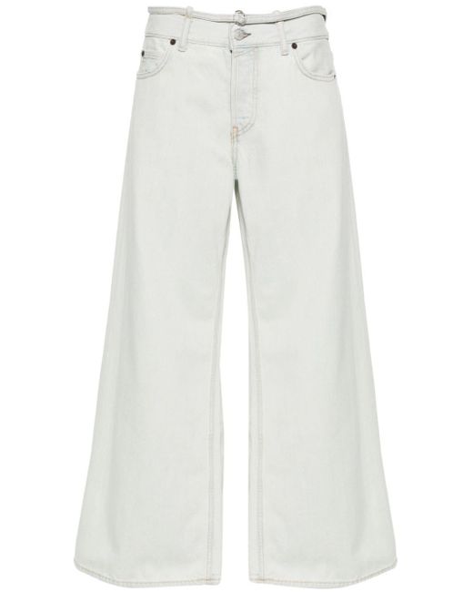 Acne White Jeans mit Logo-Patch