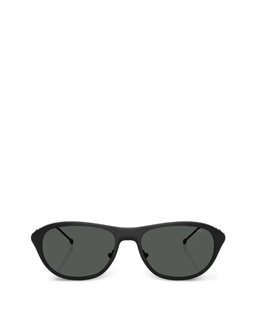 DIESEL Black Matte Oval-Frame Sunglasses