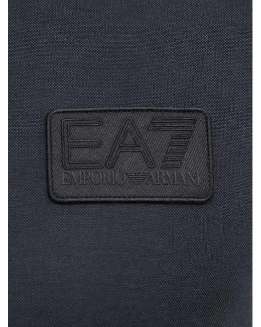EA7 Blue Logo Patch T-Shirt for men