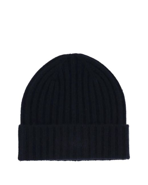 Mc2 Saint Barth Blue Ribbed Beanie Hat for men