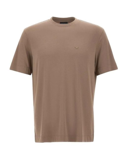 Emporio Armani Brown Logo T-Shirt for men