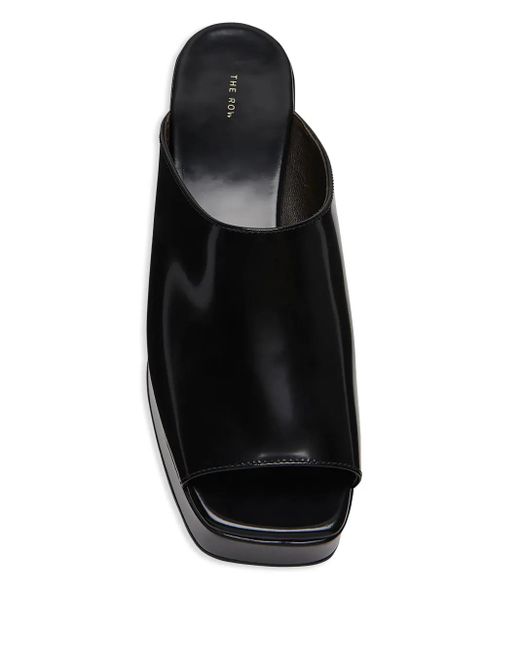 The Row Black Emi Flatform Mules