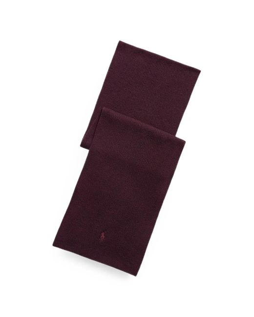 Polo Ralph Lauren Purple Signature Pony Wool Scarf for men