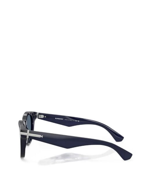 Burberry Blue Round-Frame Sunglasses for men