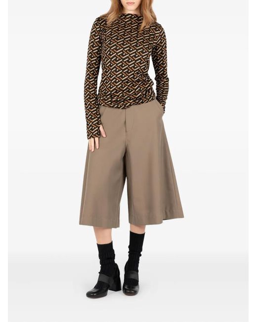 Societe Anonyme Brown D-Skin Geometric-Pattern T-Shirt