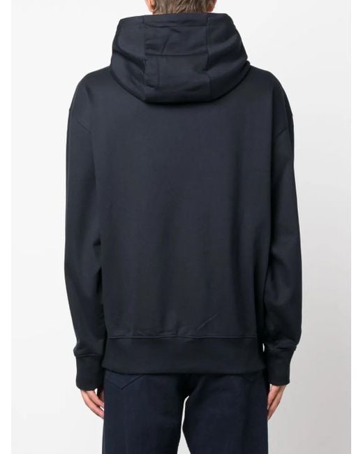 Boss Blue Logo Print Hoodie for men