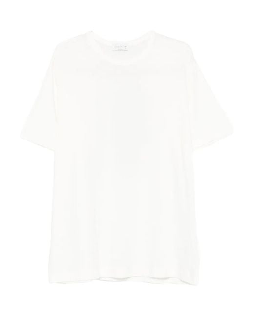 Yohji Yamamoto White Short-Sleeve Cotton T-Shirt for men