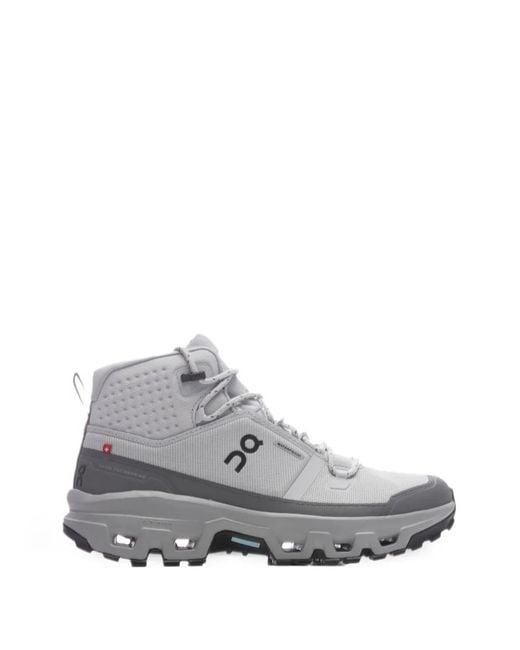 On Shoes White Cloudrock Mid Waterproof Sneakers for men