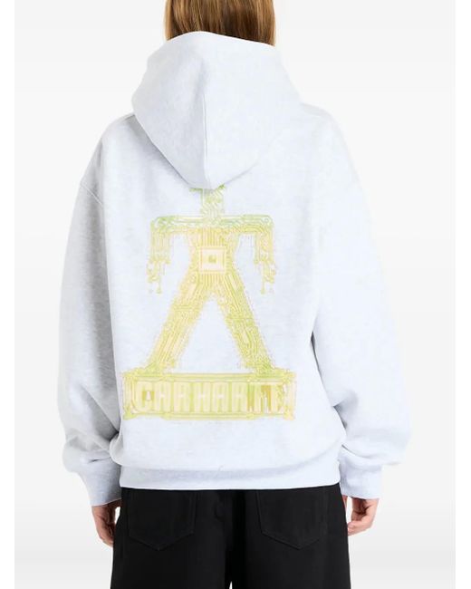 Carhartt White Electric Boogie Graphic-Print Hoodie for men