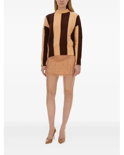 Alysi Brown Striped Sweater