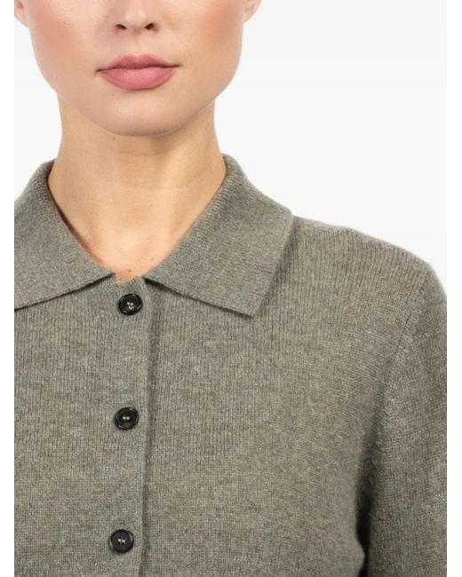 LeKasha Gray Geknöpfter Cardigan