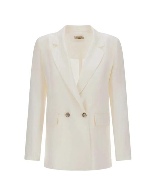 Herno Linnen Blazer in het White