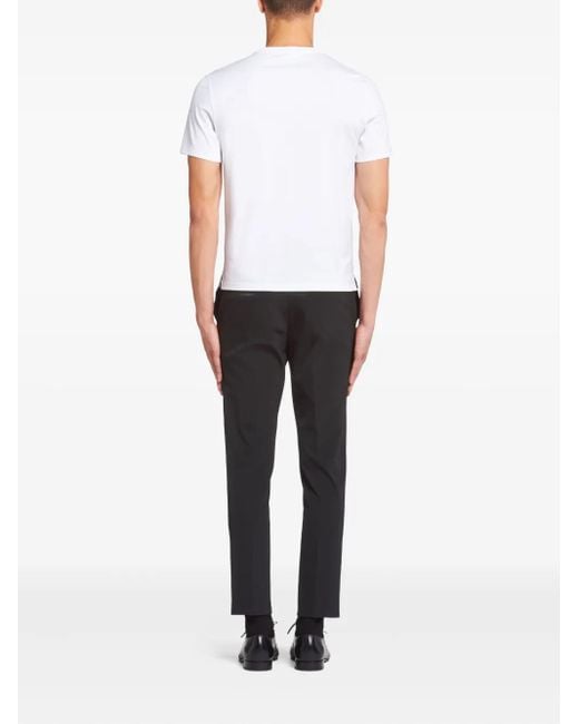 Prada White T-Shirt Round Neck for men