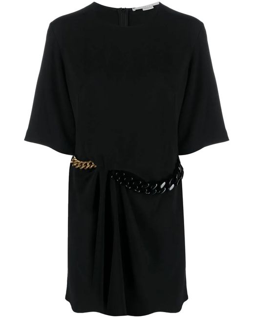 Stella McCartney Black Chain-Detail T-Shirt Dress