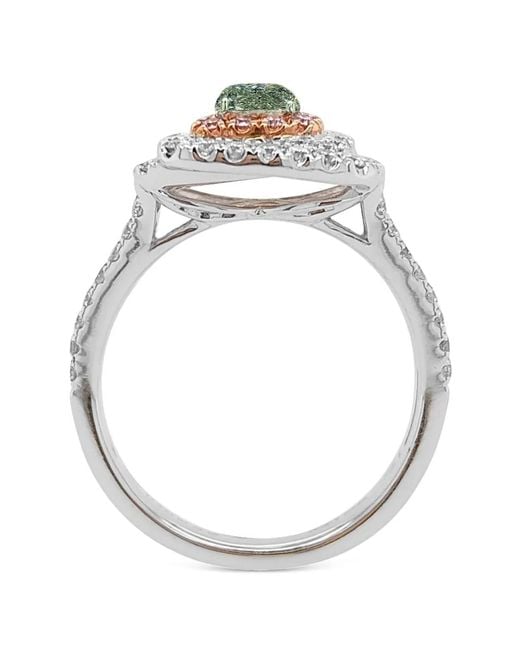 HYT Jewelry White Square-Design Diamond Ring