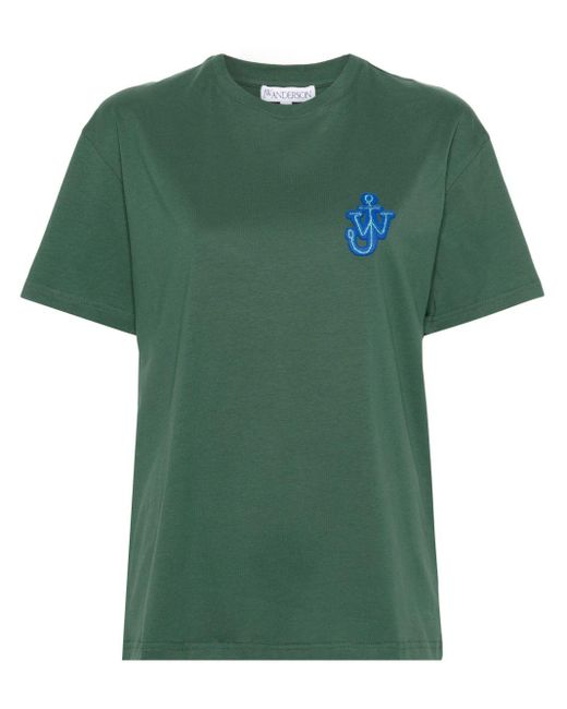 J.W. Anderson Green Logo-patch Cotton T-shirt