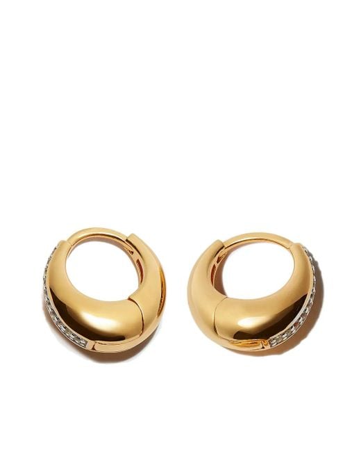 Otiumberg Metallic 9Kt Small Hoop Earrings