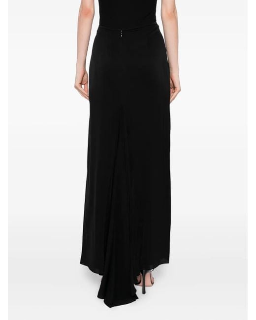 Tom Ford Black Ruffled Silk Skirt
