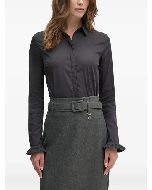 Mos Mosh Black Mmmattie Ruffled-Cuff Shirt