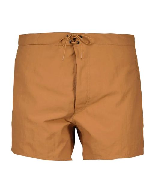 Saint Laurent Natural Drawstring Swim Shorts for men