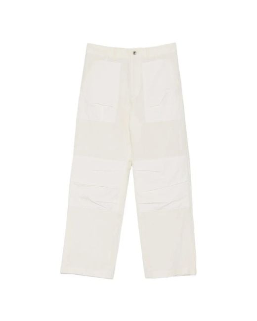 Individual Sentiments White Pantalon À Empiècements for men