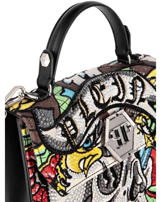 Philipp Plein White Superheroine Tote Bag