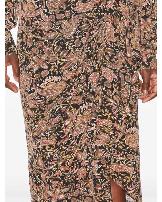 Isabel Marant Brown Zaine Midi Skirt