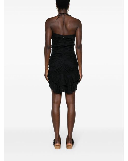 Isabel Marant Emanuela Mini-jurk Met Ruches in het Black