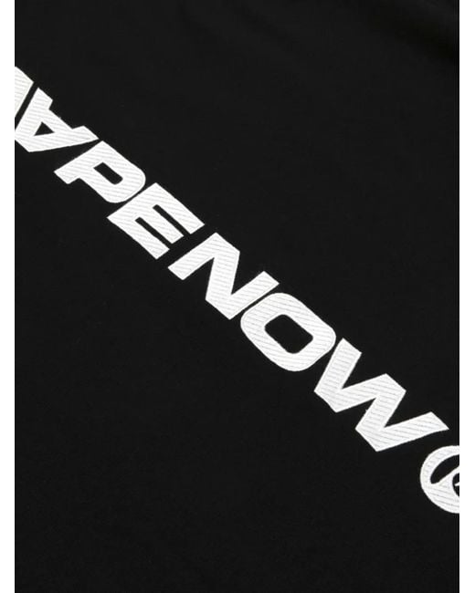 Aape By A Bathing Ape Black Aapenow Logo-Patch Sweater for men