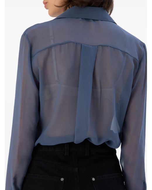 Occleus Blue Roxy Ruffled Shirt