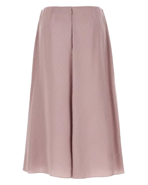 Fendi Pink Monogram-Pattern Skirt