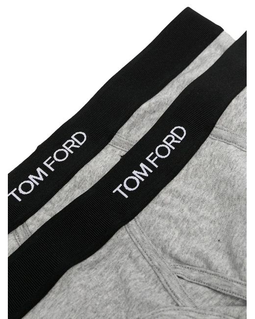 Tom Ford Slips Met Logoband in het Gray voor heren