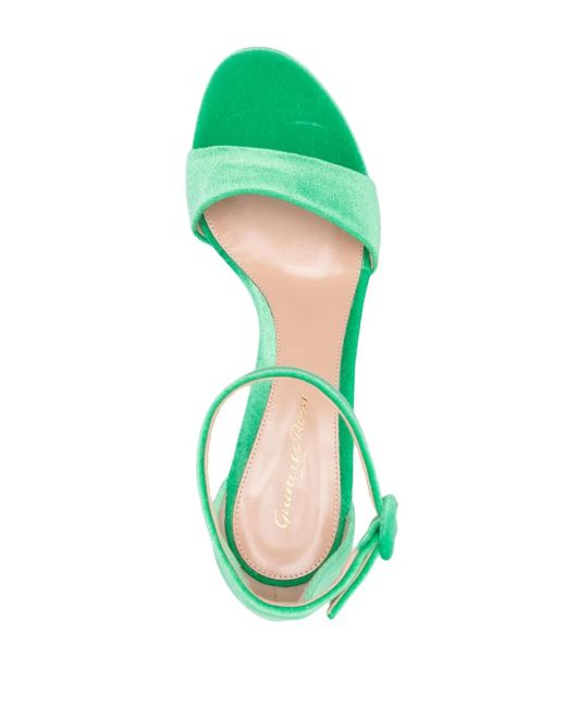 Gianvito Rossi Green Holly 125Mm Chenille Sandals