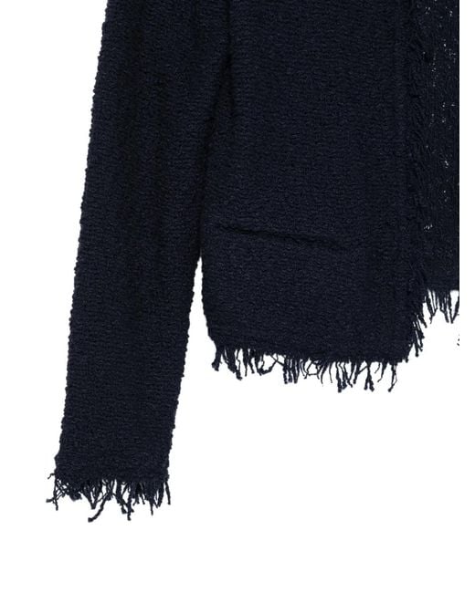 IRO Blue Frayed Jacket