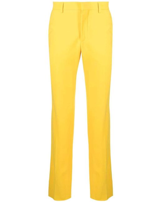 Moschino Yellow Low-rise Tailored Trousers for men