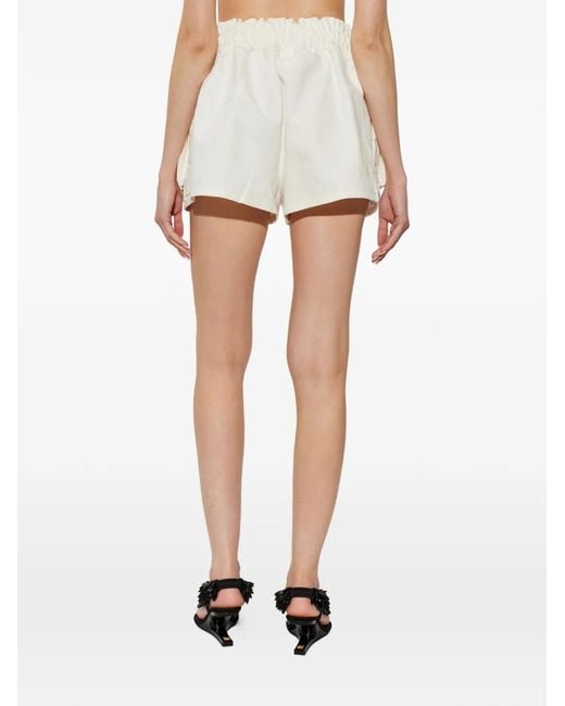 Balmain White Cargo Shorts