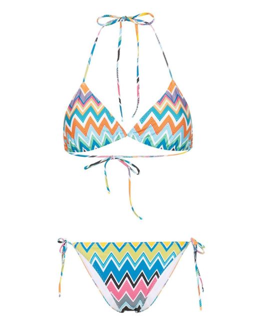 Bikini à motif zig-zag Missoni en coloris White