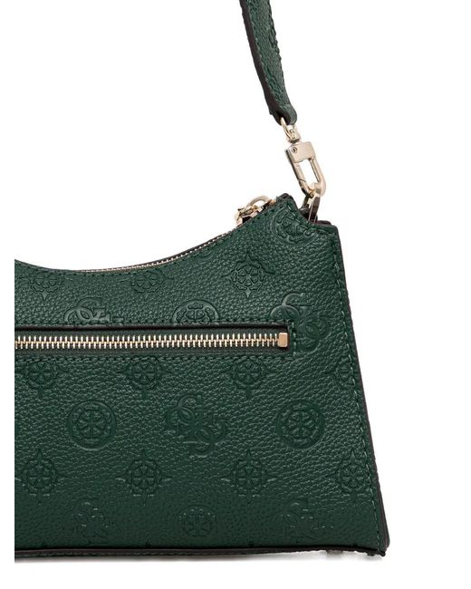 Guess Green Cresidia 4G Embossed Shoulder Bag