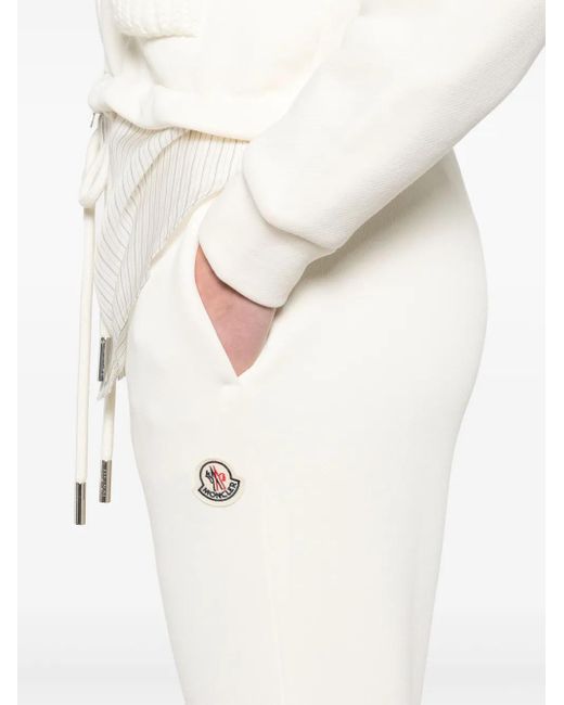 Moncler White Drawstring Trousers