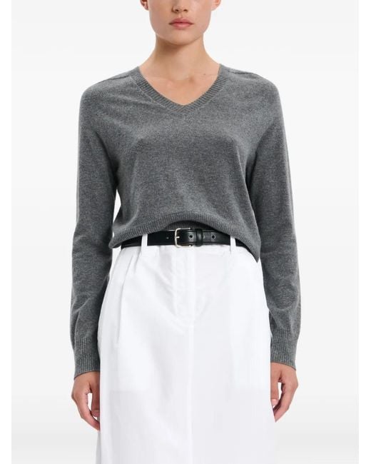 arch4 Gray V-Neck Sweater