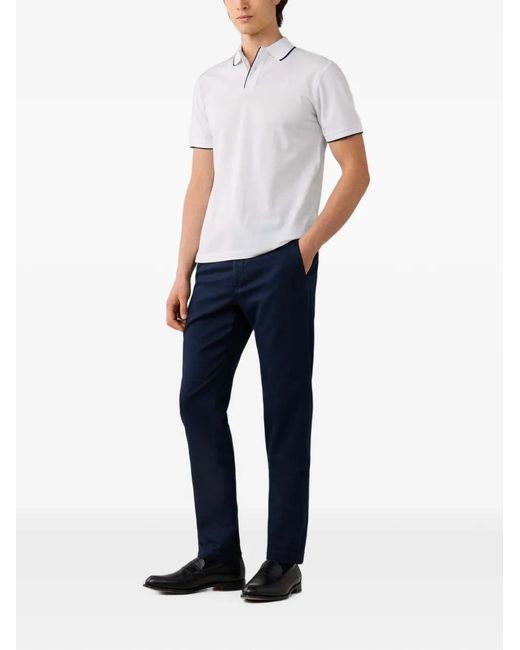 Hackett Blue Kensington Slim-Fit Trousers for men