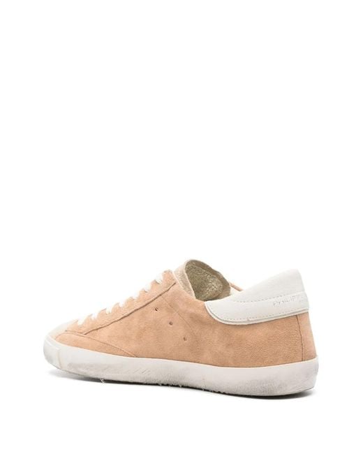 Philippe Model Pink Suede Sneakers for men