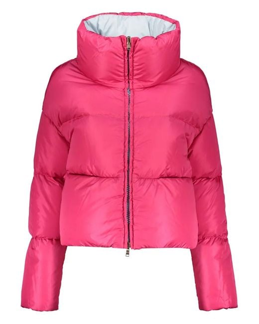 Herno Pink High-Neck Zip Jacket