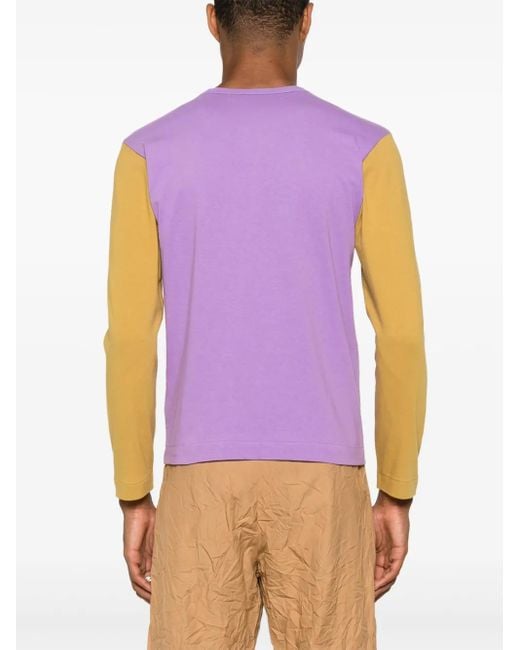 COMME DES GARÇONS PLAY Purple Heart-Patch Cotton T-Shirt