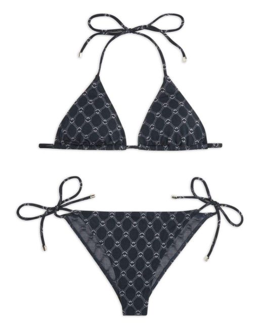 Emporio Armani Blue Triangle Bikini Set