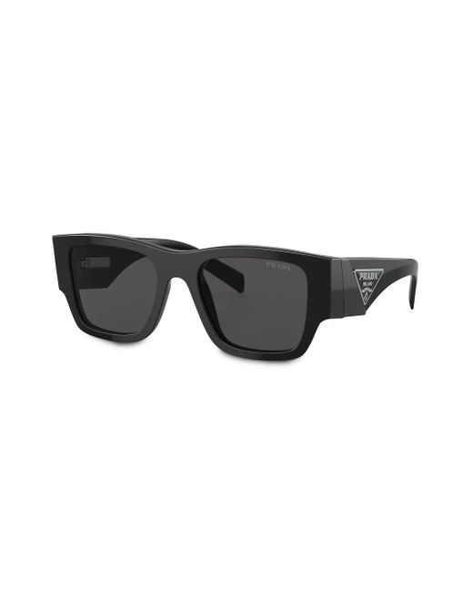Prada Black Logo-Arm Detail Sunglasses for men